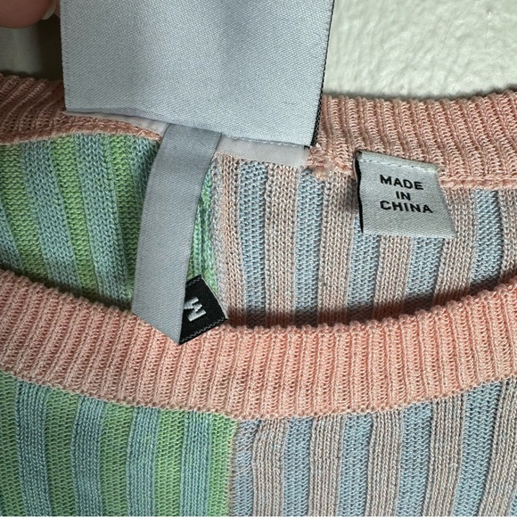 RAGGED PRIEST sweater pastel colorblock ribbed top medium DOLLS KILL y2k gothic - Picture 10 of 14